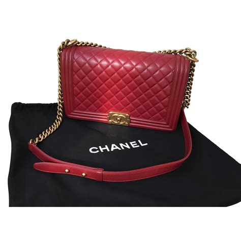 chanel boy bag red 2015|chanel small boy bag black.